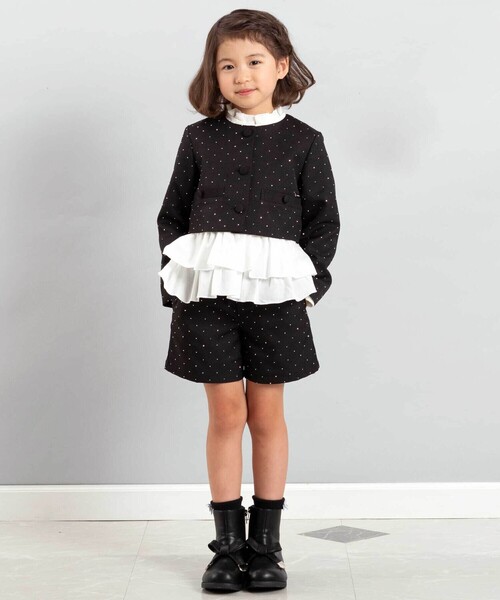 BeBe（ベベ）の「ペプラムフリル切替テレコプルオーバー（Tシャツ/カットソー・キッズ・オフホワイト・120cm/140cm/130cm/150cm/110cm）」の4枚目の写真