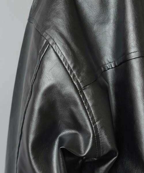 SPINNS(スピンズ)の「ショート丈合皮ジャケット(その他アウター・レディース・ブラウン/ブラック・ONESIZE)」の12枚目の写真