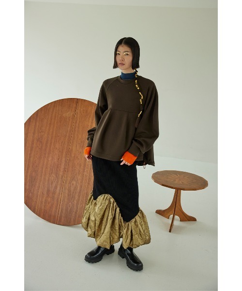 OMMO LLIC BALLOON KT スカート　サイズ36 セール】METALLIC BALLOON KT SK（スカート）｜OMMO（オーエムエムオー