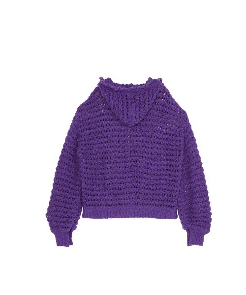 ELCHELE(エルチェレ)の「BABY KNIT HOODIE(カーディガン/ボレロ・レディース・オフホワイト/ミント/パープル・FREE)」の10枚目の写真