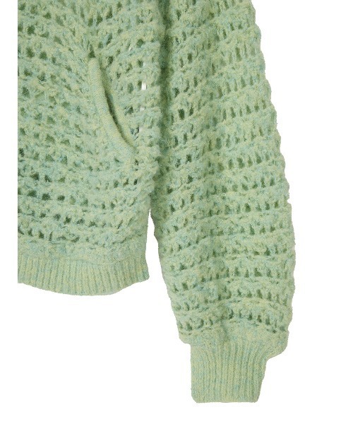 ELCHELE(エルチェレ)の「BABY KNIT HOODIE(カーディガン/ボレロ・レディース・オフホワイト/ミント/パープル・FREE)」の17枚目の写真