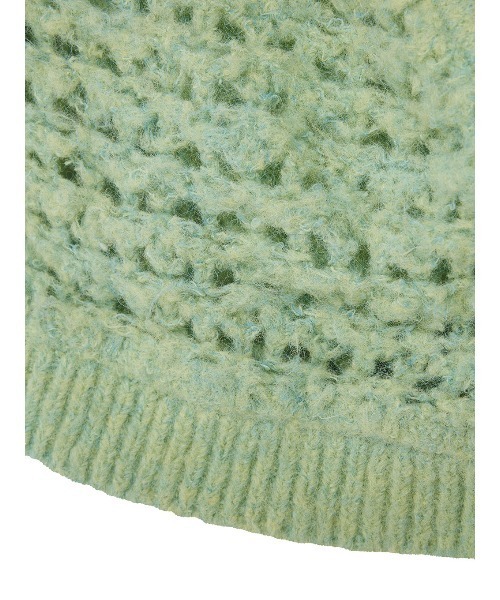 ELCHELE(エルチェレ)の「BABY KNIT HOODIE(カーディガン/ボレロ・レディース・オフホワイト/ミント/パープル・FREE)」の18枚目の写真