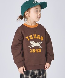 pairmanon（ペアマノン）の「【ぬくふわ】裏起毛 うまモチーフ刺繍スウェット（スウェット・キッズ）」