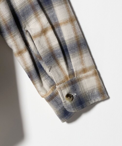 5525Gallery（ゴーゴーニーゴーギャラリー）の「【別注】 ＜5525gallery＞チェック ネル シャツ 1（シャツ/ブラウス・メンズ・ダークブラウン/ベージュ/ブラック・M/L）」の6枚目の写真
