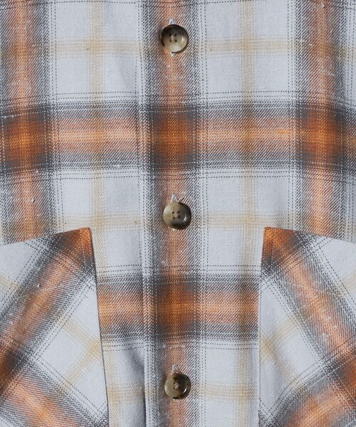 5525Gallery（ゴーゴーニーゴーギャラリー）の「【別注】 ＜5525gallery＞チェック ネル シャツ 1（シャツ/ブラウス・メンズ・ダークブラウン/ベージュ/ブラック・M/L）」の14枚目の写真
