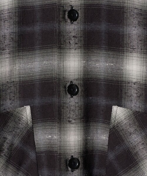 5525Gallery（ゴーゴーニーゴーギャラリー）の「【別注】 ＜5525gallery＞チェック ネル シャツ 1（シャツ/ブラウス・メンズ・ダークブラウン/ベージュ/ブラック・M/L）」の17枚目の写真