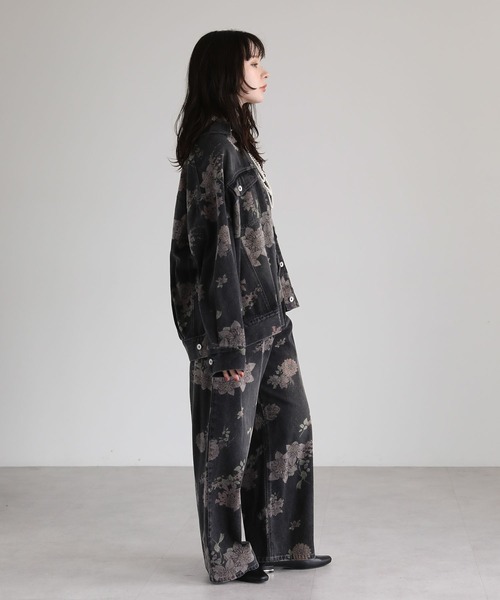 セール】・SUGAR SPOON フラワーptオーバーGジャン（デニムジャケット