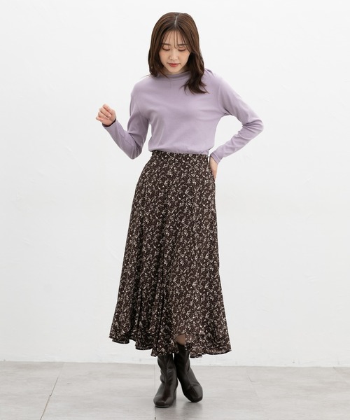 Honeys(ハニーズ)の「【ハニぽか・吸湿発熱】あったか綿ハイネックT(Tシャツ/カットソー・レディース・ブラック/アイボリー/グリーン/ラベンダー/イエロー・LL/L/S/M)」の11枚目の写真
