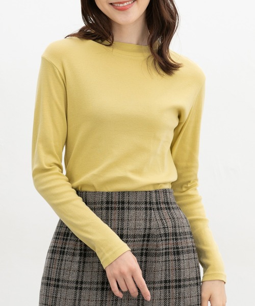 Honeys(ハニーズ)の「【ハニぽか・吸湿発熱】あったか綿ハイネックT(Tシャツ/カットソー・レディース・ブラック/アイボリー/グリーン/ラベンダー/イエロー・LL/L/S/M)」の15枚目の写真