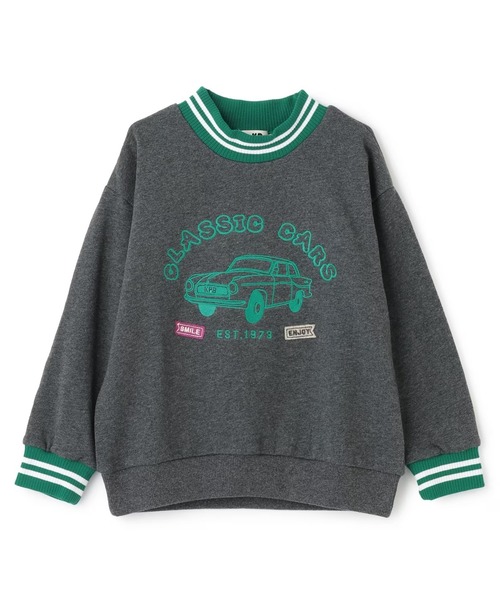 KP BOY（ケーピーボーイ）の「ラインリブ トレーナー（スウェット・キッズ・チャコールグレー/ネイビー・120cm/130cm/140cm/150cm/160cm）」の2枚目の写真