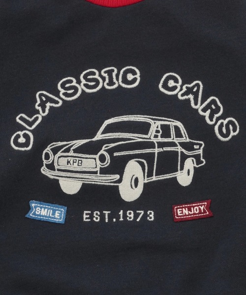 KP BOY（ケーピーボーイ）の「ラインリブ トレーナー（スウェット・キッズ・チャコールグレー/ネイビー・120cm/130cm/140cm/150cm/160cm）」の5枚目の写真