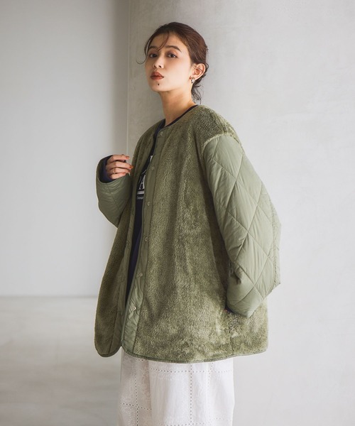 studio CLIP（スタディオクリップ）の「リバーシブルキルトブルゾン（ブルゾン・レディース・スモーク/モカ/オフホワイト/カーキ・FREE）」の3枚目の写真