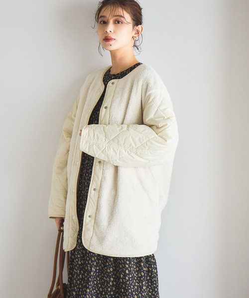 studio CLIP（スタディオクリップ）の「リバーシブルキルトブルゾン（ブルゾン・レディース・スモーク/モカ/オフホワイト/カーキ・FREE）」の5枚目の写真