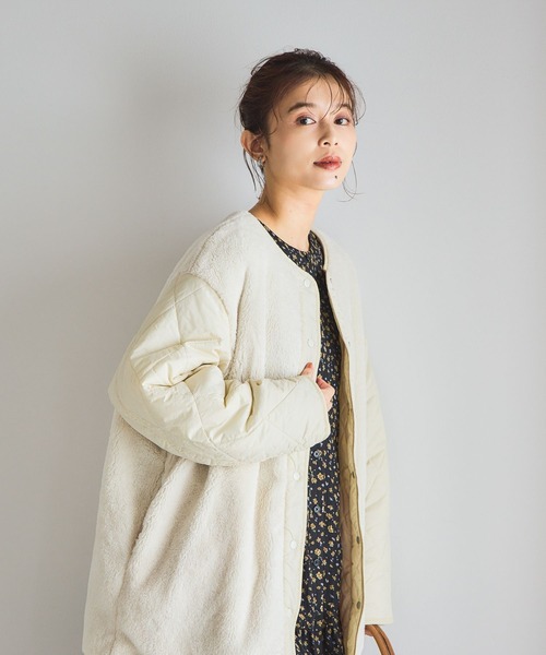 studio CLIP（スタディオクリップ）の「リバーシブルキルトブルゾン（ブルゾン・レディース・スモーク/モカ/オフホワイト/カーキ・FREE）」の7枚目の写真