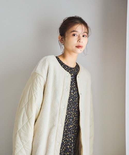 studio CLIP（スタディオクリップ）の「リバーシブルキルトブルゾン（ブルゾン・レディース・スモーク/モカ/オフホワイト/カーキ・FREE）」の8枚目の写真