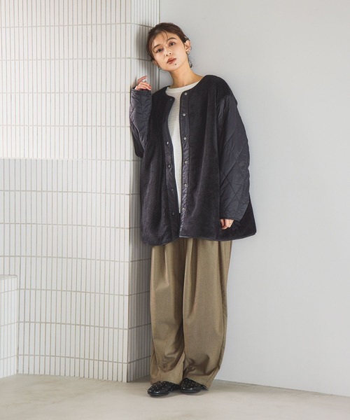 studio CLIP（スタディオクリップ）の「リバーシブルキルトブルゾン（ブルゾン・レディース・スモーク/モカ/オフホワイト/カーキ・FREE）」の18枚目の写真