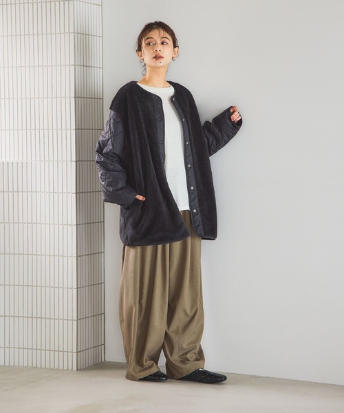 studio CLIP（スタディオクリップ）の「リバーシブルキルトブルゾン（ブルゾン・レディース・スモーク/モカ/オフホワイト/カーキ・FREE）」の20枚目の写真