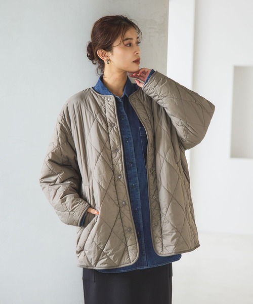 studio CLIP（スタディオクリップ）の「リバーシブルキルトブルゾン（ブルゾン・レディース・スモーク/モカ/オフホワイト/カーキ・FREE）」の22枚目の写真