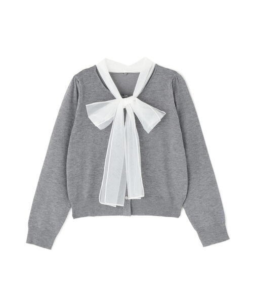 PROPORTION BODY DRESSING(プロポーションボディドレッシング)の「<E>ボウタイ付きニット / 1215275100(ニット/セーター・レディース・グレー系その他/ホワイト系その他・FREE)」の18枚目の写真