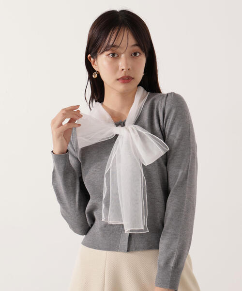PROPORTION BODY DRESSING(プロポーションボディドレッシング)の「<E>ボウタイ付きニット / 1215275100(ニット/セーター・レディース・グレー系その他/ホワイト系その他・FREE)」の20枚目の写真
