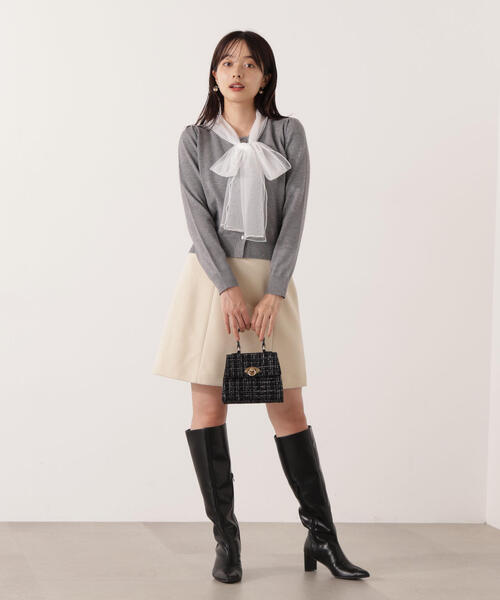 PROPORTION BODY DRESSING(プロポーションボディドレッシング)の「<E>ボウタイ付きニット / 1215275100(ニット/セーター・レディース・グレー系その他/ホワイト系その他・FREE)」の22枚目の写真