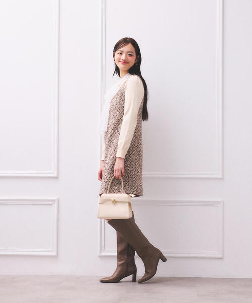 PROPORTION BODY DRESSING(プロポーションボディドレッシング)の「<E>ボウタイ付きニット / 1215275100(ニット/セーター・レディース・グレー系その他/ホワイト系その他・FREE)」の7枚目の写真