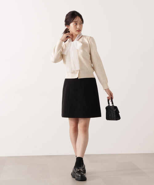 PROPORTION BODY DRESSING(プロポーションボディドレッシング)の「<E>ボウタイ付きニット / 1215275100(ニット/セーター・レディース・グレー系その他/ホワイト系その他・FREE)」の14枚目の写真