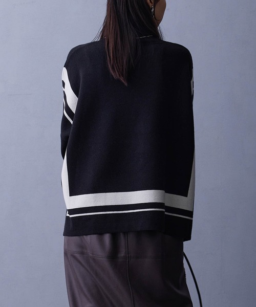 セール】ネックレス付きスクエアラインニット（ニット/セーター