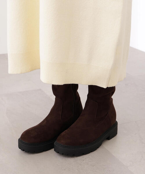 N.（N. Natural Beauty Basic）（エヌエヌナチュラルビューティーベーシック）の「スキッパーネックニットワンピース（ワンピース・レディース・チャコールグレー/オフホワイト/キャメル・MEDIUM）」の18枚目の写真