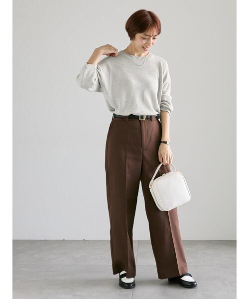 Lugnoncure(ルノンキュール)の「テープヤーンクルーネックニット(ニット/セーター・レディース・グレー/ブラック/パープル/ブラウン・F)」の8枚目の写真