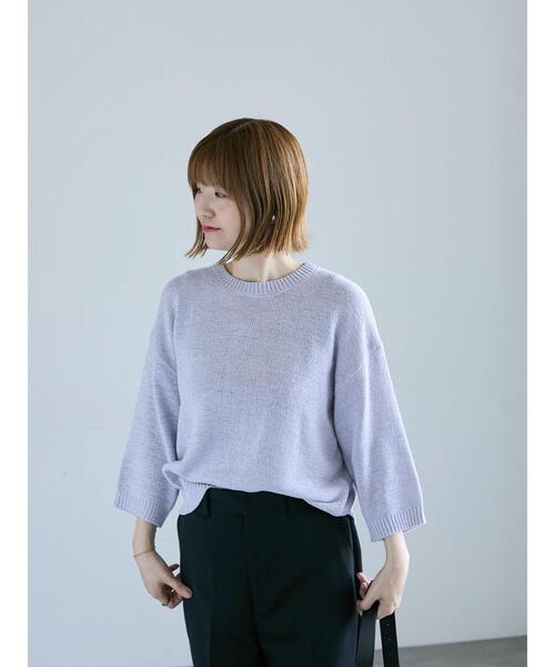 Lugnoncure(ルノンキュール)の「テープヤーンクルーネックニット(ニット/セーター・レディース・グレー/ブラック/パープル/ブラウン・F)」の16枚目の写真
