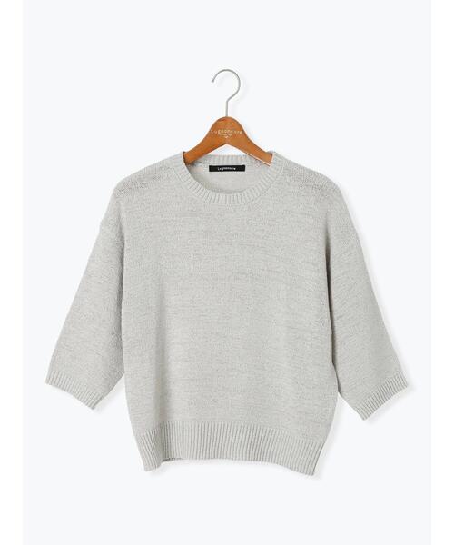 Lugnoncure(ルノンキュール)の「テープヤーンクルーネックニット(ニット/セーター・レディース・グレー/ブラック/パープル/ブラウン・F)」の17枚目の写真