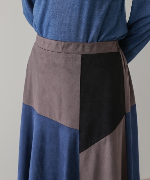 セール】バイカラーフェイクスウェードスカート（スカート）｜Bou