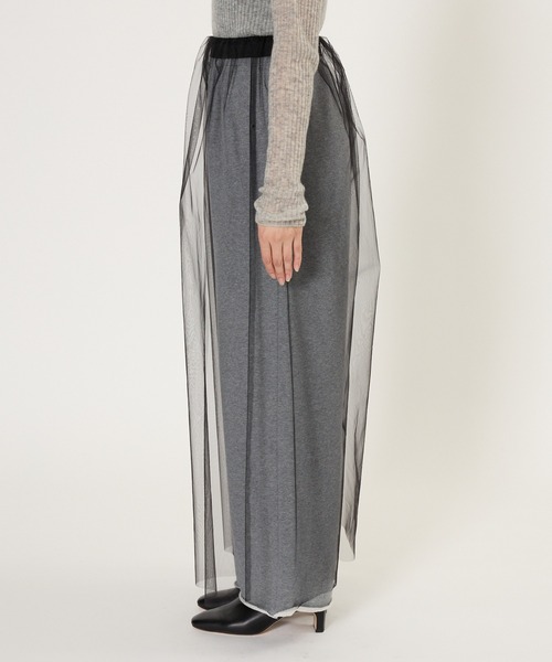 BABYLONE（バビロン）の「チュール付き裏毛パンツ（その他パンツ・レディース・ブラック/グレー・フリー）」の21枚目の写真