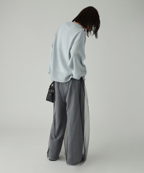 BABYLONE（バビロン）の「チュール付き裏毛パンツ（その他パンツ・レディース・ブラック/グレー・フリー）」の8枚目の写真