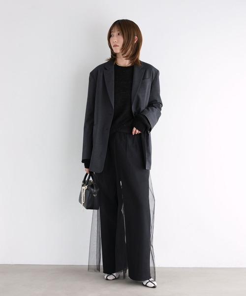 BABYLONE（バビロン）の「チュール付き裏毛パンツ（その他パンツ・レディース・ブラック/グレー・フリー）」の14枚目の写真