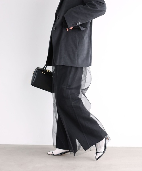 BABYLONE（バビロン）の「チュール付き裏毛パンツ（その他パンツ・レディース・ブラック/グレー・フリー）」の13枚目の写真