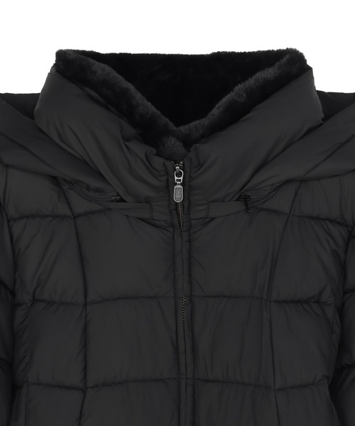 TOKYO SHIRTS（トウキョウシャツ）の「ファイバーダウンコート（ダウンジャケット/コート・レディース・ベージュ/ブラック・M/L）」の7枚目の写真