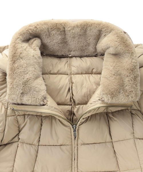 TOKYO SHIRTS（トウキョウシャツ）の「ファイバーダウンコート（ダウンジャケット/コート・レディース・ベージュ/ブラック・M/L）」の14枚目の写真