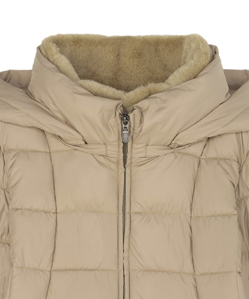 TOKYO SHIRTS（トウキョウシャツ）の「ファイバーダウンコート（ダウンジャケット/コート・レディース・ベージュ/ブラック・M/L）」の13枚目の写真