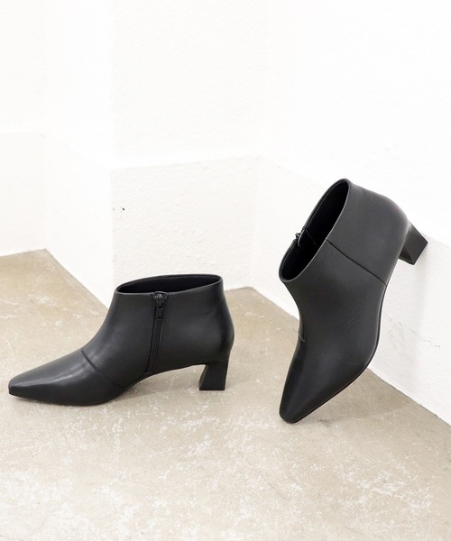 cava cava（サヴァサヴァ）の「防滑│ポインテッドブーティ　1320705（ブーツ・レディース・ブラック/ライトブラウン・22.5cm/23cm/23.5cm/24cm/24.5cm）」の2枚目の写真