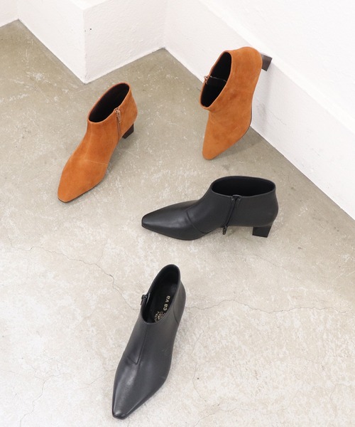 cava cava（サヴァサヴァ）の「防滑│ポインテッドブーティ　1320705（ブーツ・レディース・ブラック/ライトブラウン・22.5cm/23cm/23.5cm/24cm/24.5cm）」の3枚目の写真