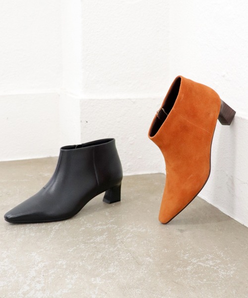cava cava（サヴァサヴァ）の「防滑│ポインテッドブーティ　1320705（ブーツ・レディース・ブラック/ライトブラウン・22.5cm/23cm/23.5cm/24cm/24.5cm）」の4枚目の写真