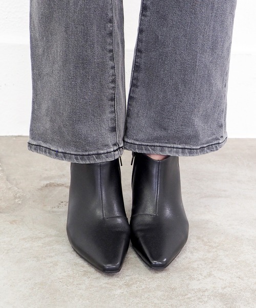 cava cava（サヴァサヴァ）の「防滑│ポインテッドブーティ　1320705（ブーツ・レディース・ブラック/ライトブラウン・22.5cm/23cm/23.5cm/24cm/24.5cm）」の6枚目の写真