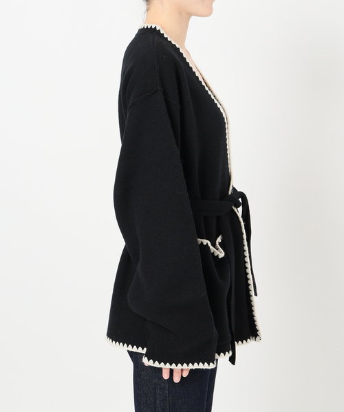 ブランケットステッチニットジャケット（その他アウター）｜SLOBE IENA