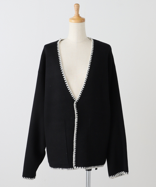 ブランケットステッチニットジャケット（その他アウター）｜SLOBE IENA