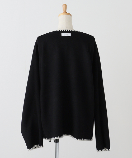 slobeiena ブランケットステッチニットジャケット ブランケットステッチニットジャケット（その他アウター）｜SLOBE IENA