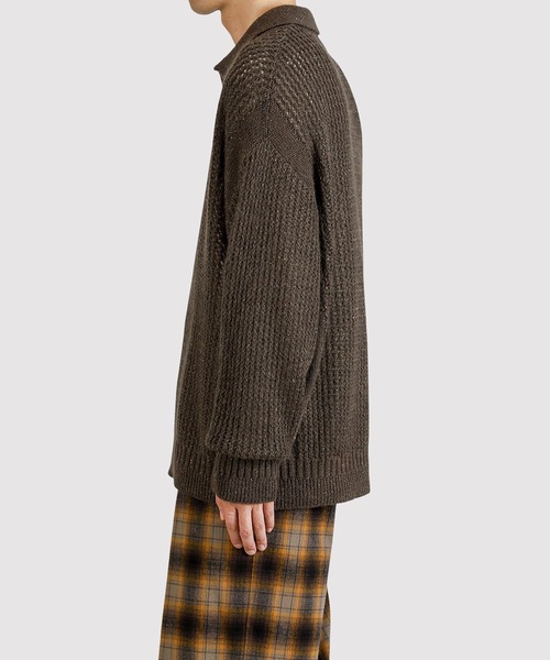 BALLAST ARK（バラストアーク）の「BALLAST ARK / バラストアーク：Sequined Glow Skipper Knit：BA12-KN01[AST]（ニット/セーター・メンズ・グレー/ブラック/ブラウン・M/L）」の7枚目の写真