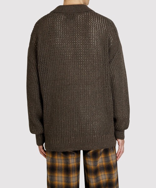 BALLAST ARK（バラストアーク）の「BALLAST ARK / バラストアーク：Sequined Glow Skipper Knit：BA12-KN01[AST]（ニット/セーター・メンズ・グレー/ブラック/ブラウン・M/L）」の8枚目の写真