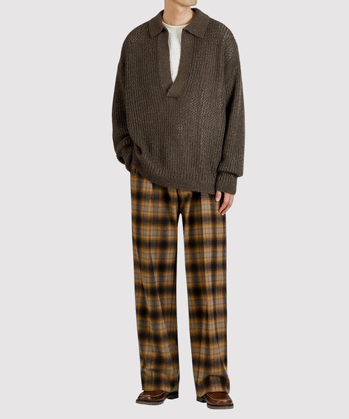 BALLAST ARK（バラストアーク）の「BALLAST ARK / バラストアーク：Sequined Glow Skipper Knit：BA12-KN01[AST]（ニット/セーター・メンズ・グレー/ブラック/ブラウン・M/L）」の9枚目の写真